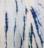 ストライプ絞り 藍染オーガニックコットンTシャツ 大人用