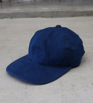 藍染6パネルキャップ 紺色