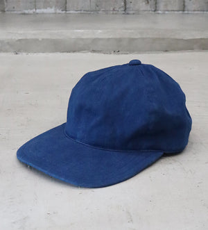 藍染6パネルキャップ 藍色