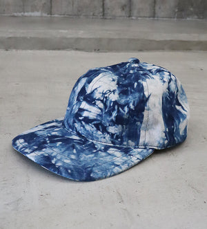 藍染6パネルキャップ 絞り