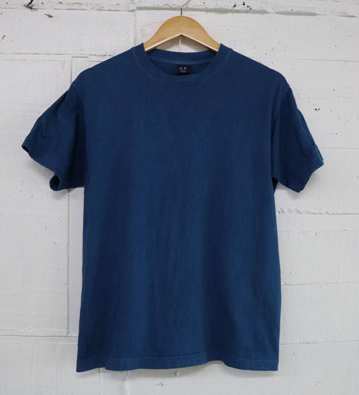 正藍染 オーガニックコットンTシャツ(S) 藍色無地 藍染めオーガニックコットンTシャツ 大人用 – AiAii